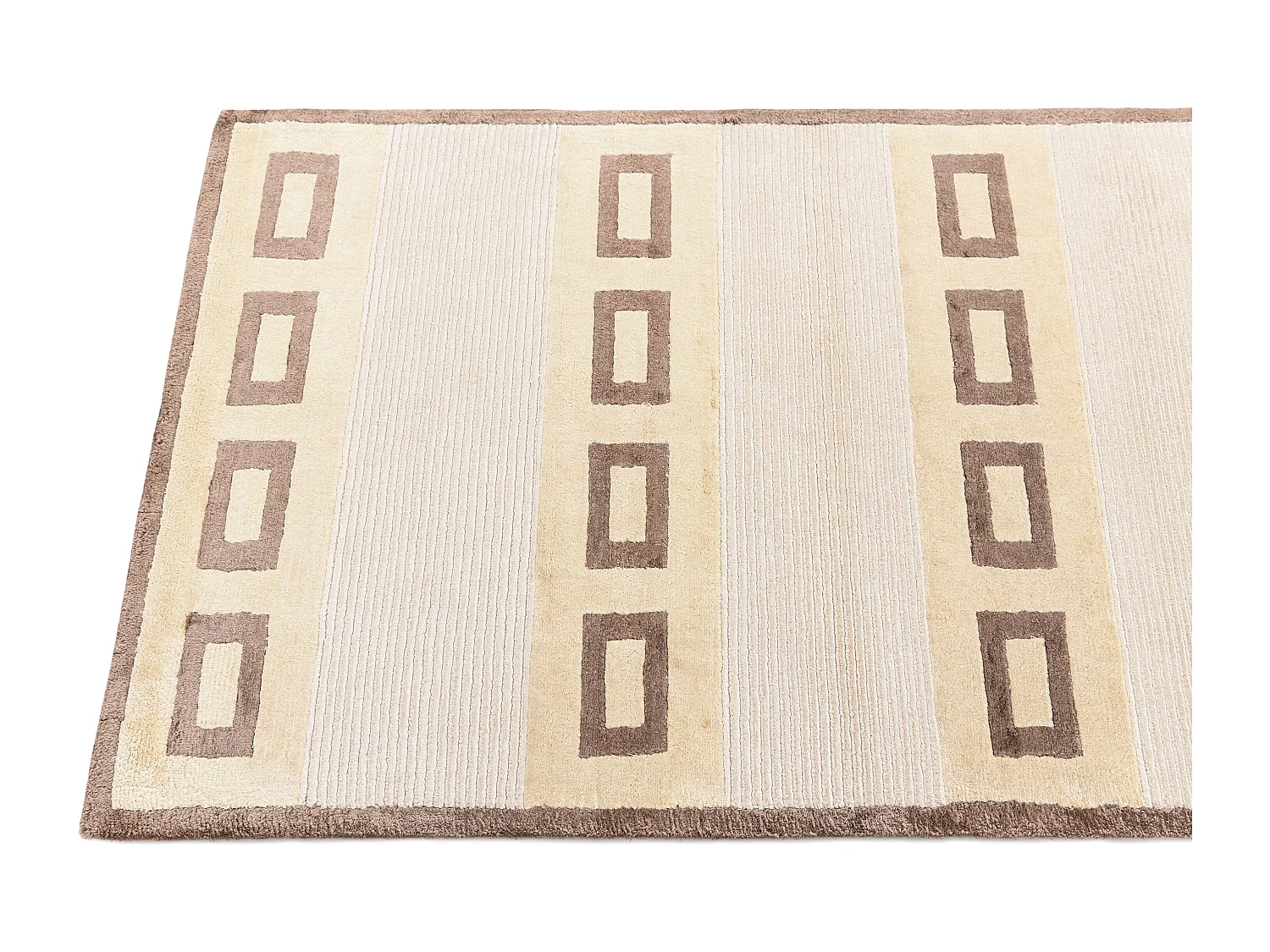 Läufer-Wollteppich 81x295 Beige Darya