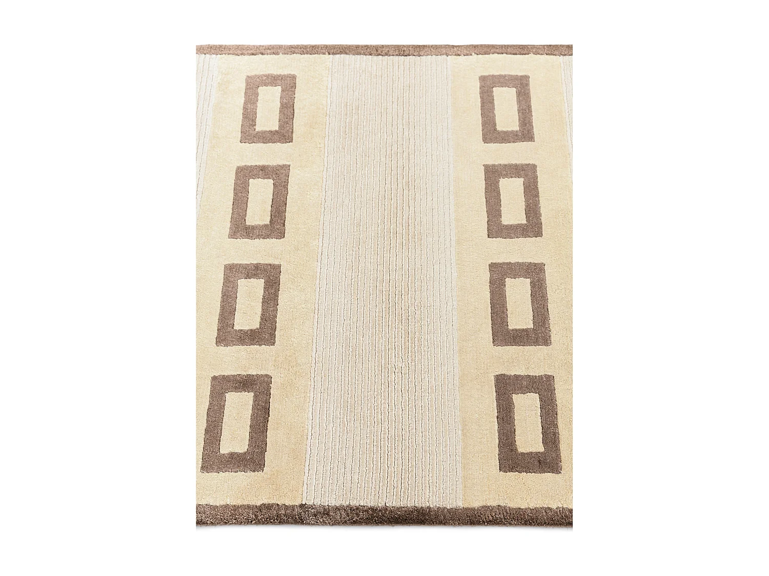 Läufer-Wollteppich 81x295 Beige Darya