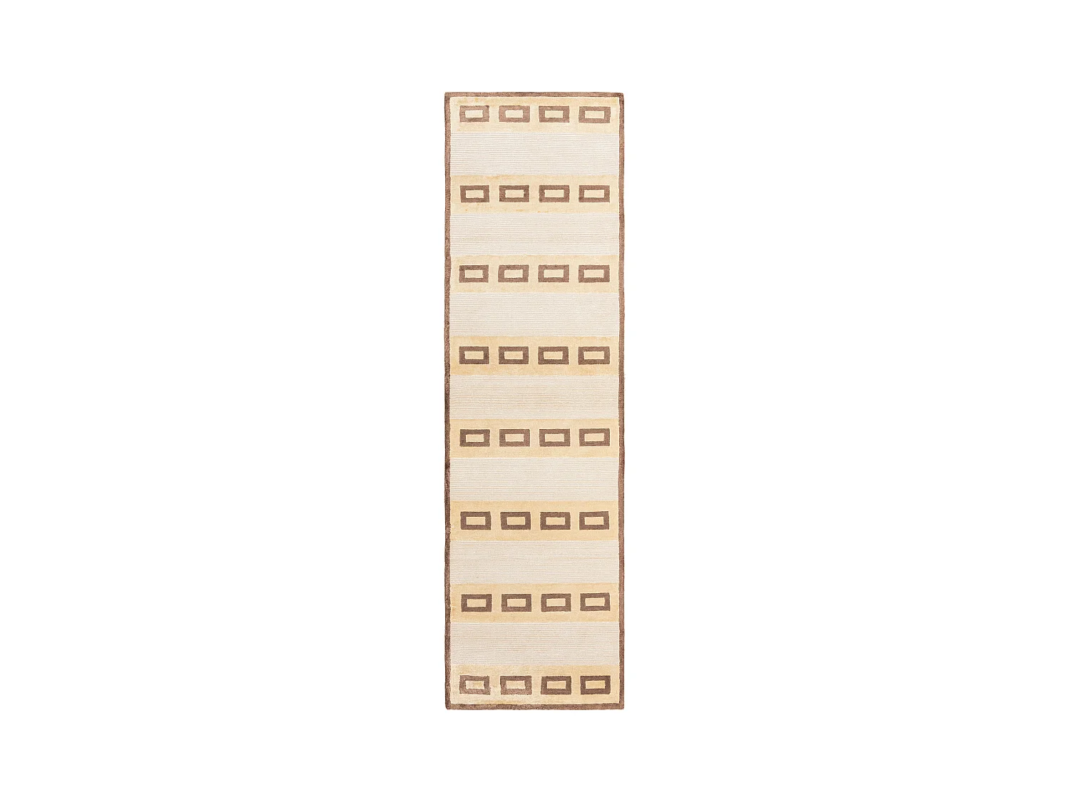 Tapis de couloir en laine 81x295 beige Darya
