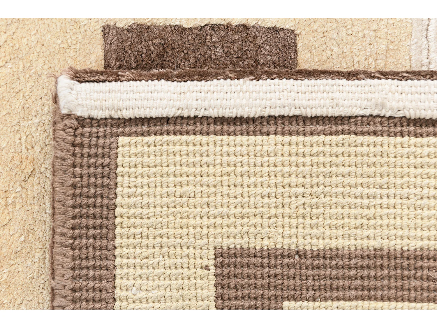 Läufer-Wollteppich 81x295 Beige Darya