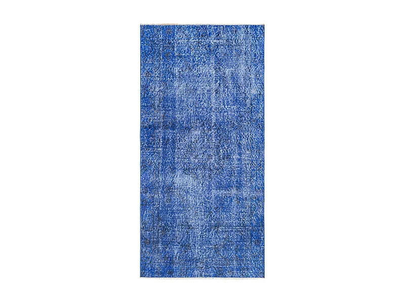 Tapis de laine 99x201 Bleu Ultra Vintage