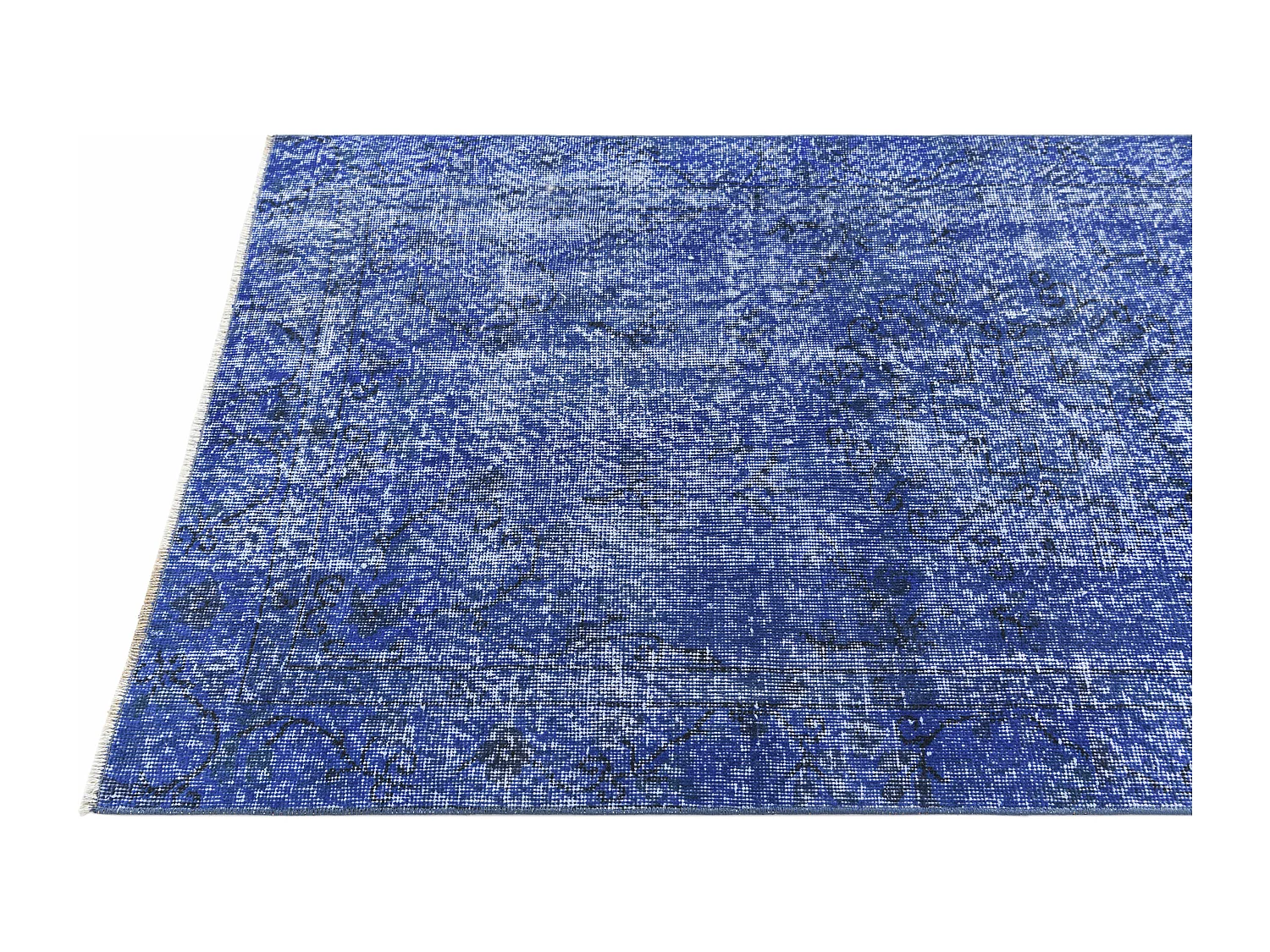 Tapis de laine 99x201 Bleu Ultra Vintage
