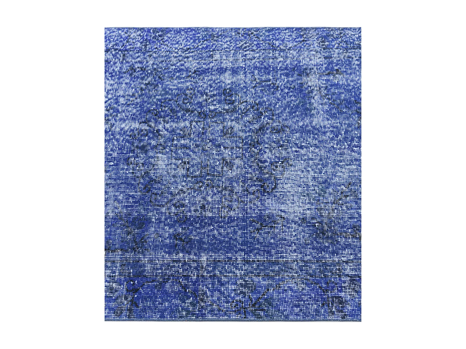 Tapis de laine 99x201 Bleu Ultra Vintage