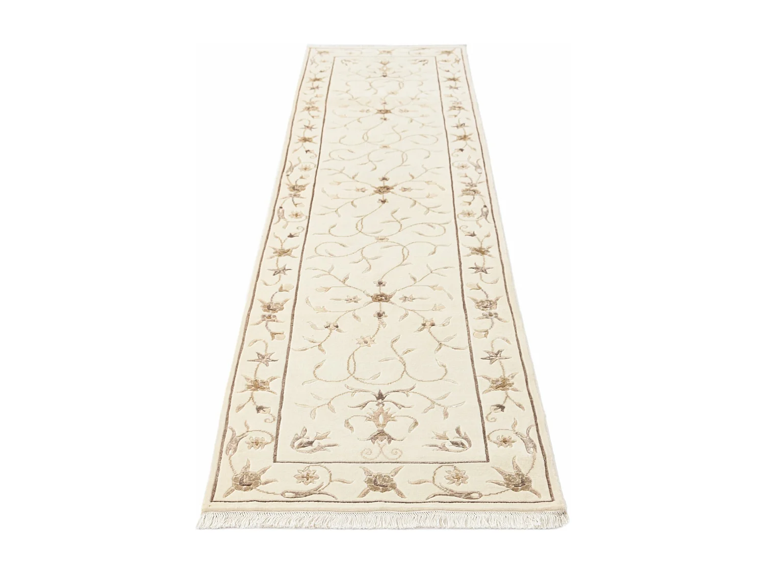 Tapis de couloir en laine 79x305 beige Darya