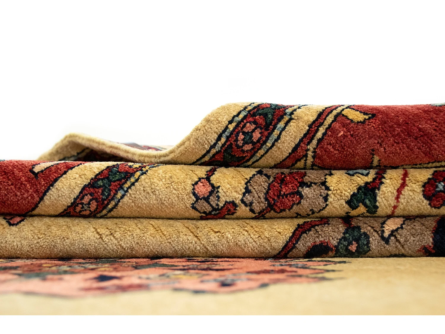 Wollteppich 171x210 Beige Kashkuli