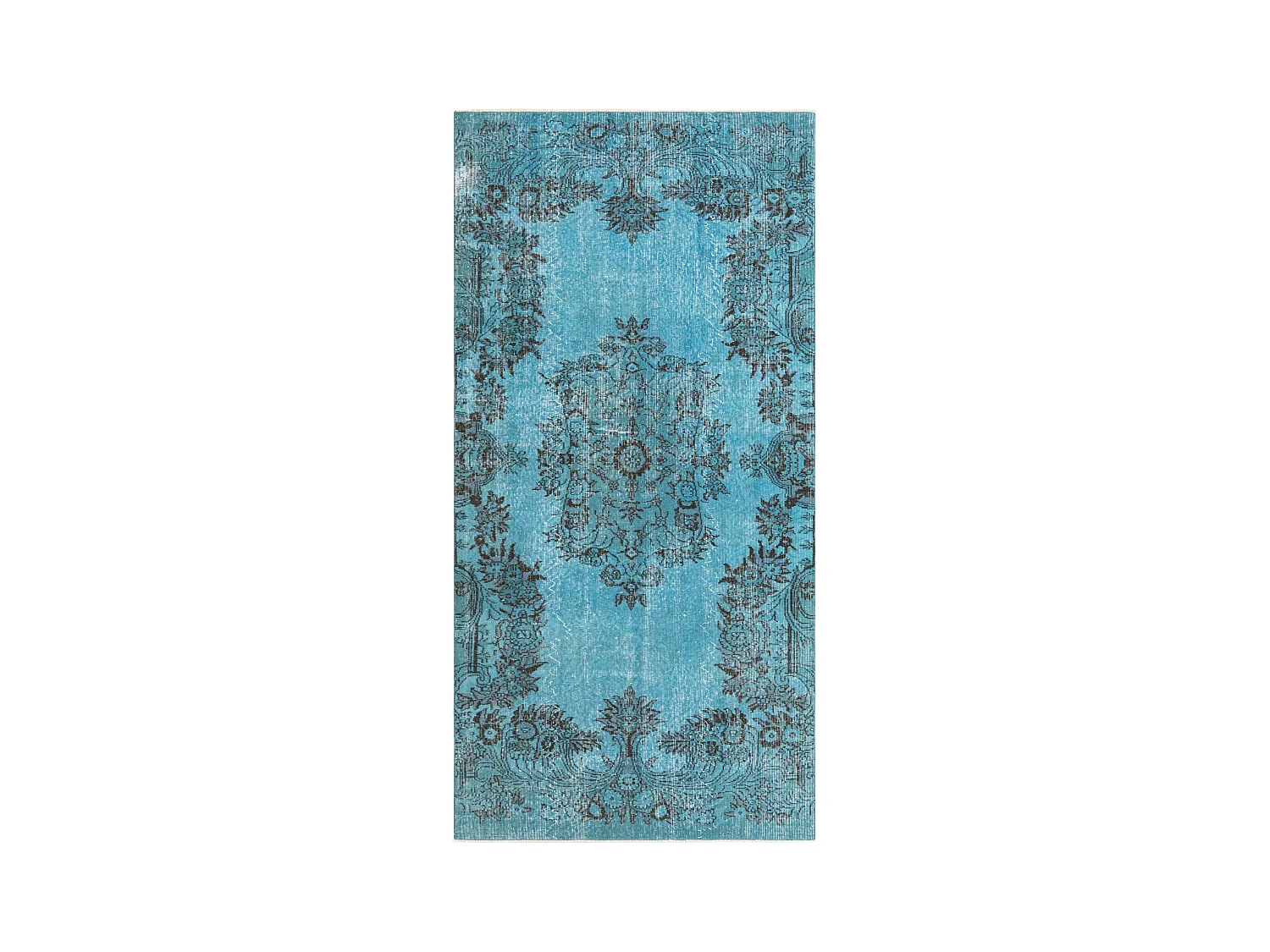 Tapis de laine 142x287 Bleu Ultra Vintage