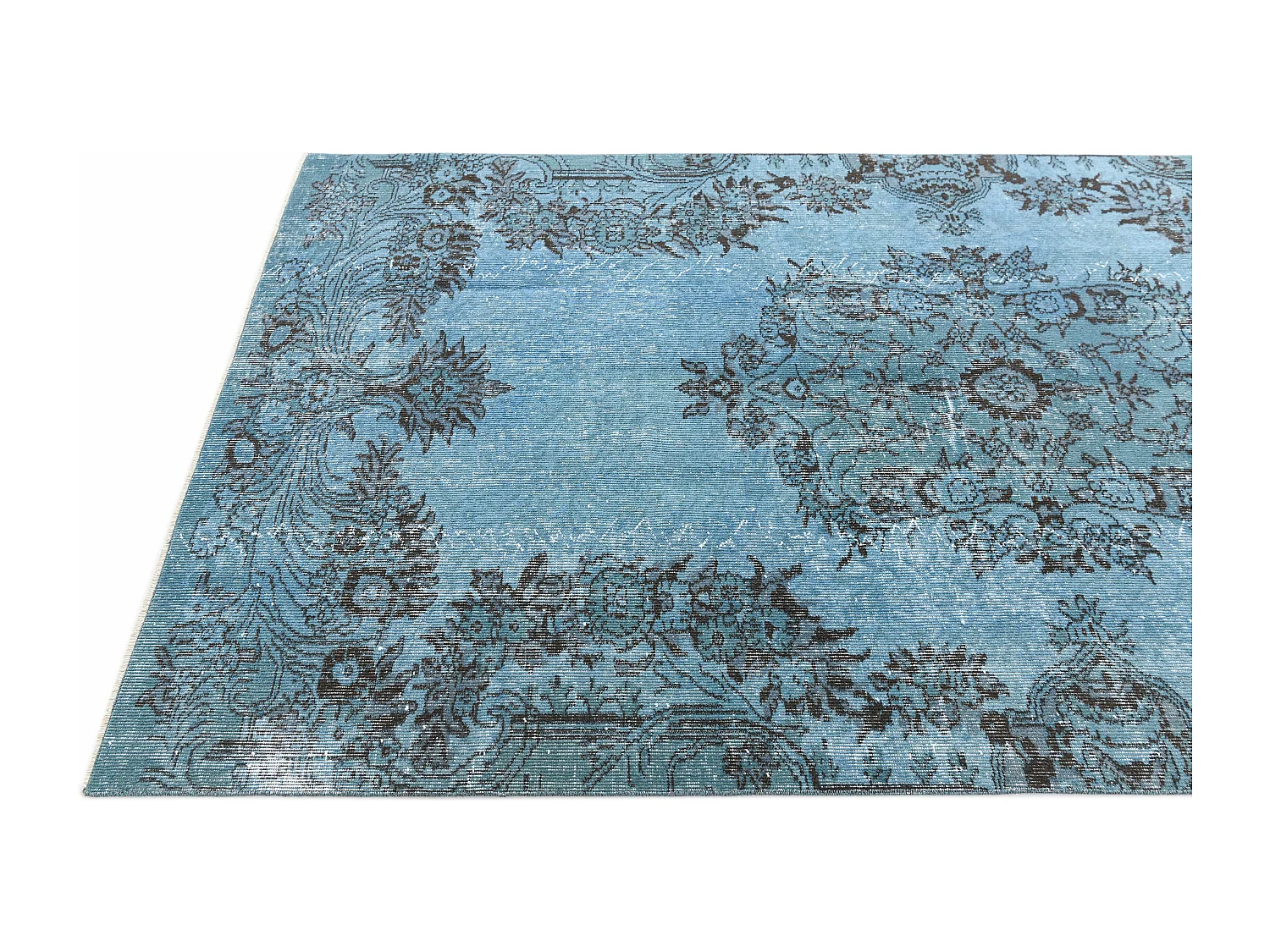 Tapis de laine 142x287 Bleu Ultra Vintage