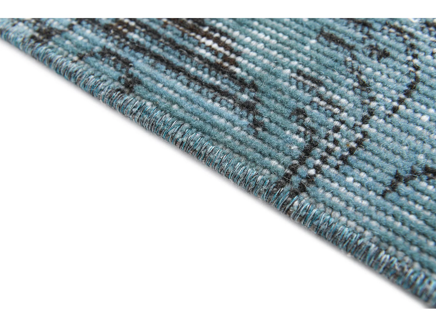 Tapis de laine 142x287 Bleu Ultra Vintage