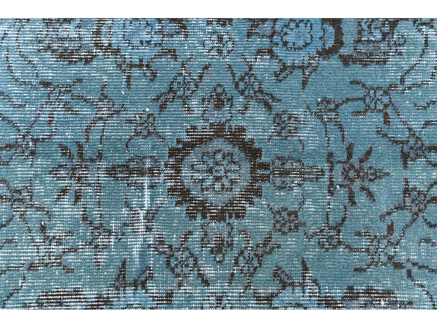 Tapis de laine 142x287 Bleu Ultra Vintage