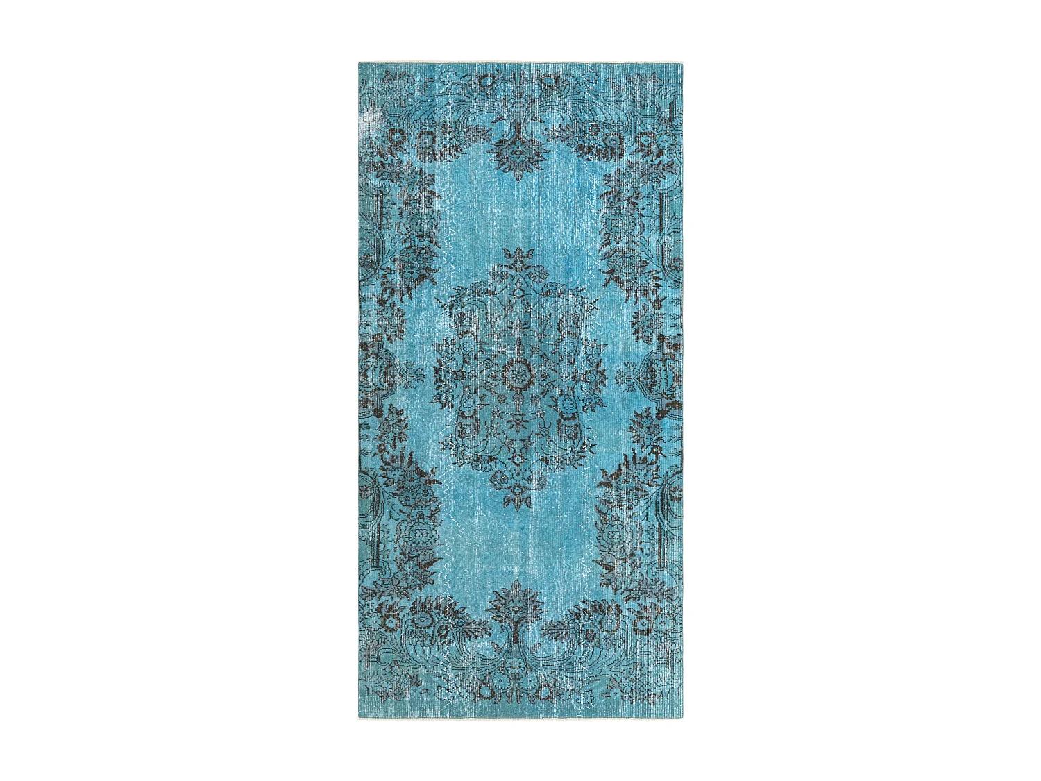 Tapis de laine 142x287 Bleu Ultra Vintage