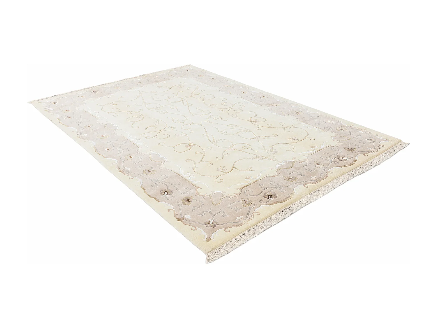 Wollteppich 175x239 Beige Darya