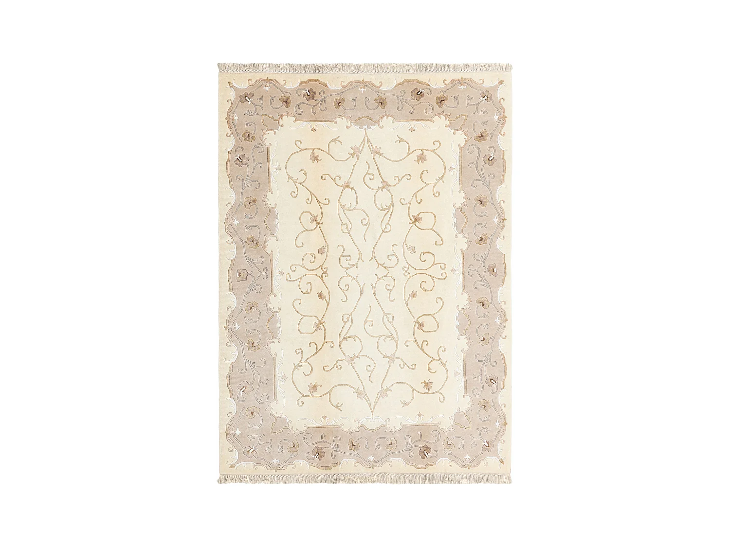 Tapis de laine 175x239 beige Darya