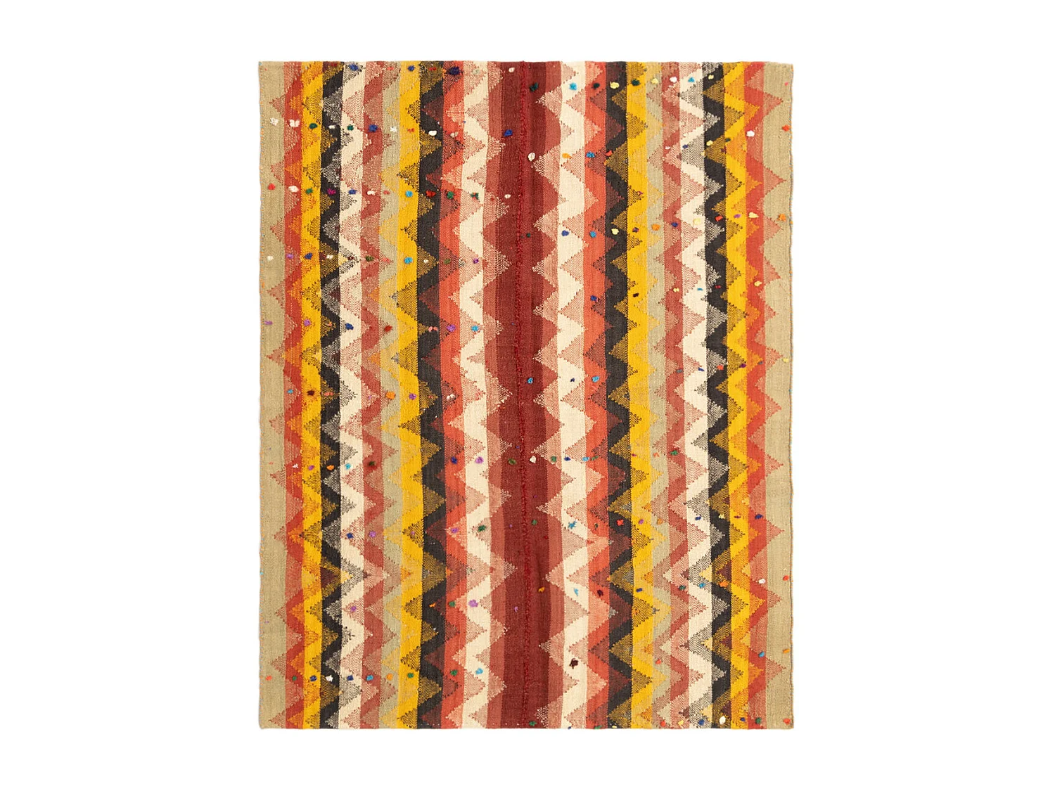 Tapis de laine 129x162 rouge Jajim