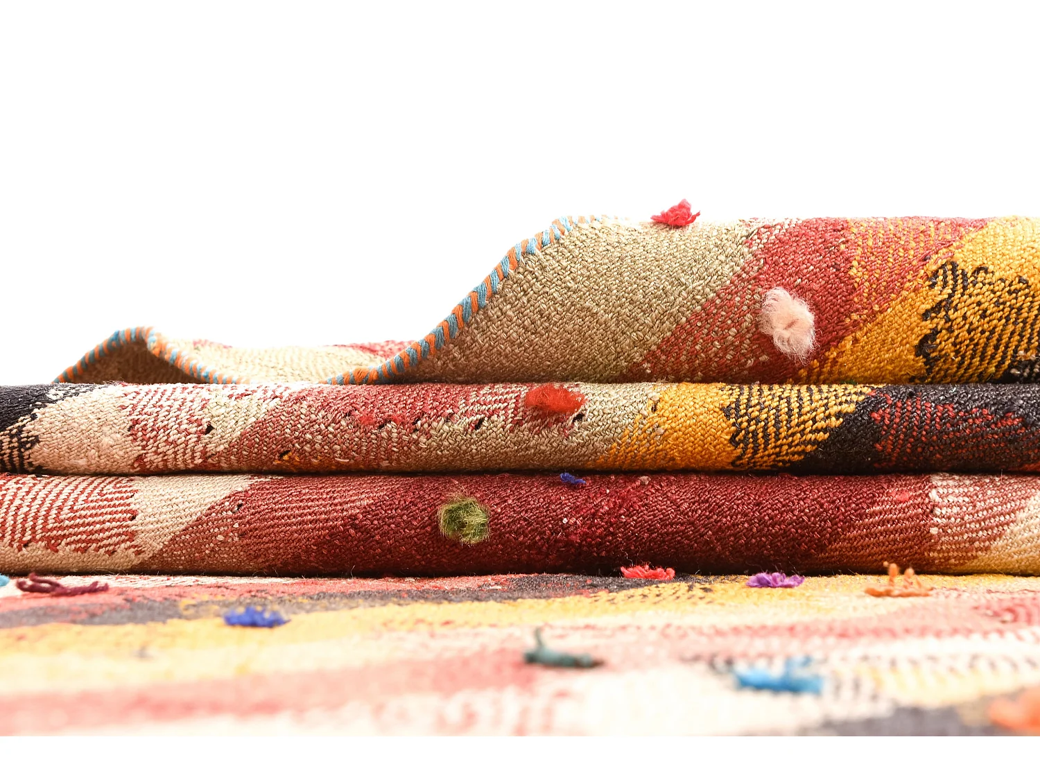 Tapis de laine 129x162 rouge Jajim