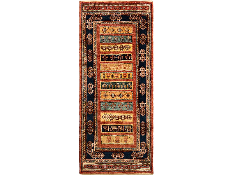 Tapis de couloir en laine 86x209 rouge Kashkuli