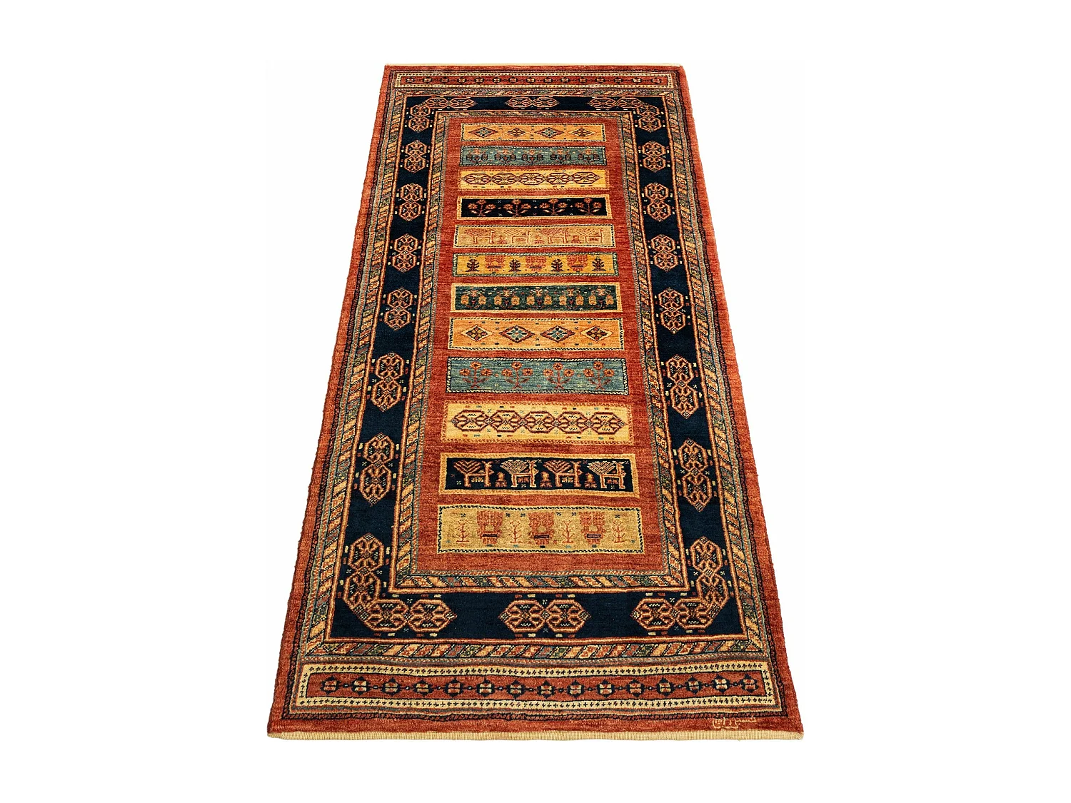 Tapis de couloir en laine 86x209 rouge Kashkuli