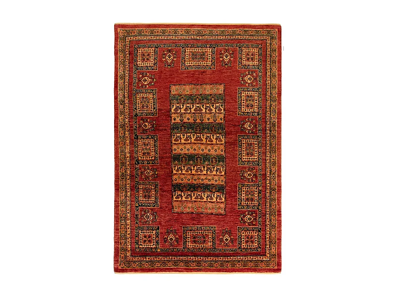 Tapis de laine 148x225 rouge Kashkuli
