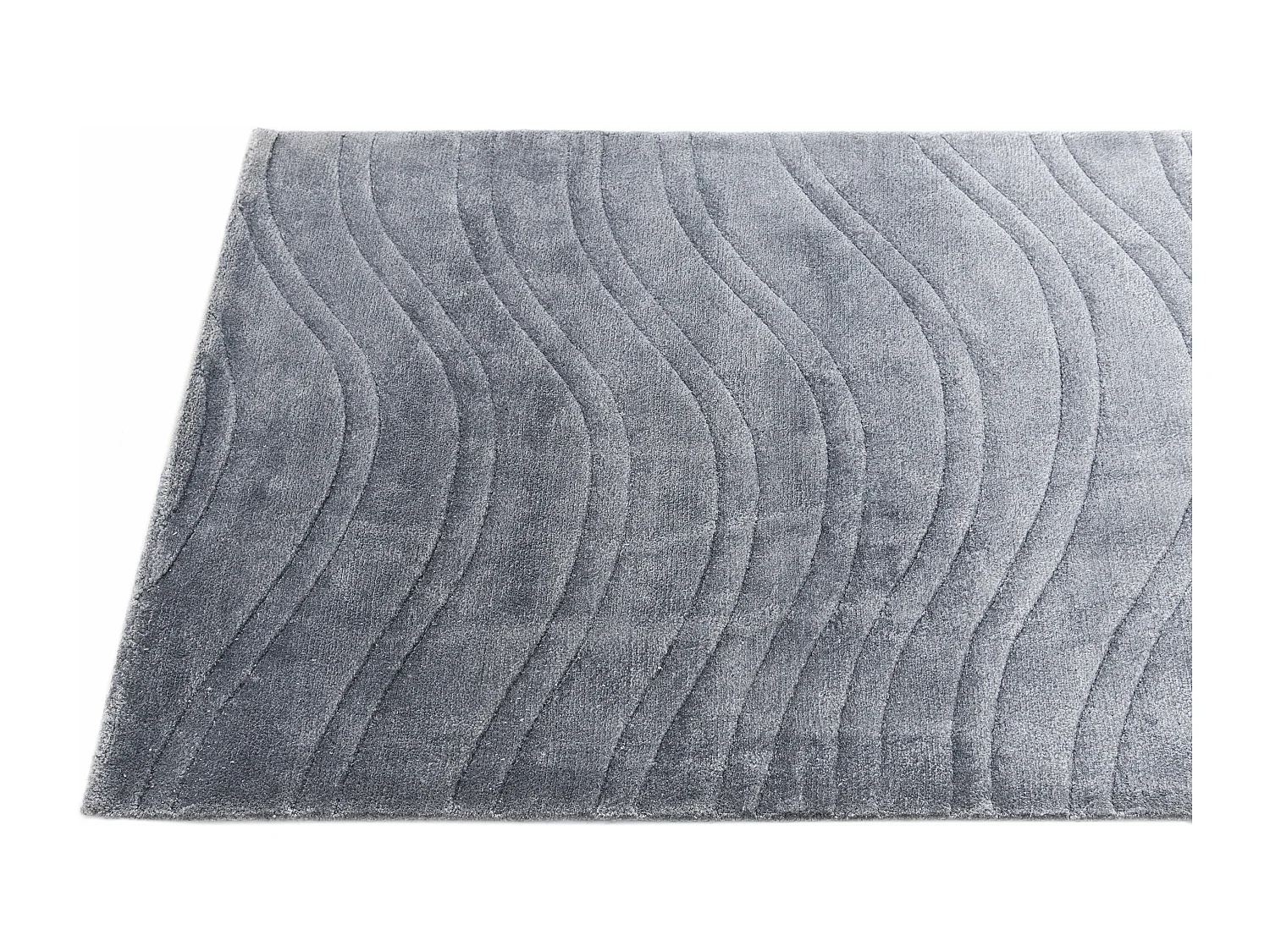 Läufer-Wollteppich 79x396 Grau Darya