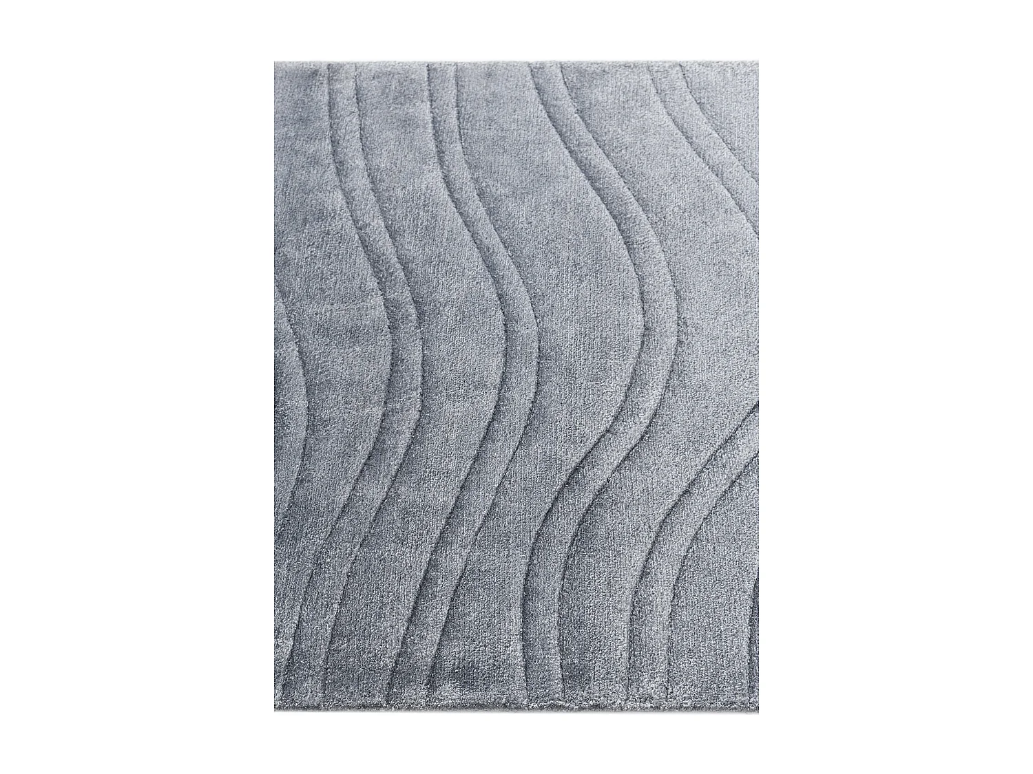 Läufer-Wollteppich 79x396 Grau Darya