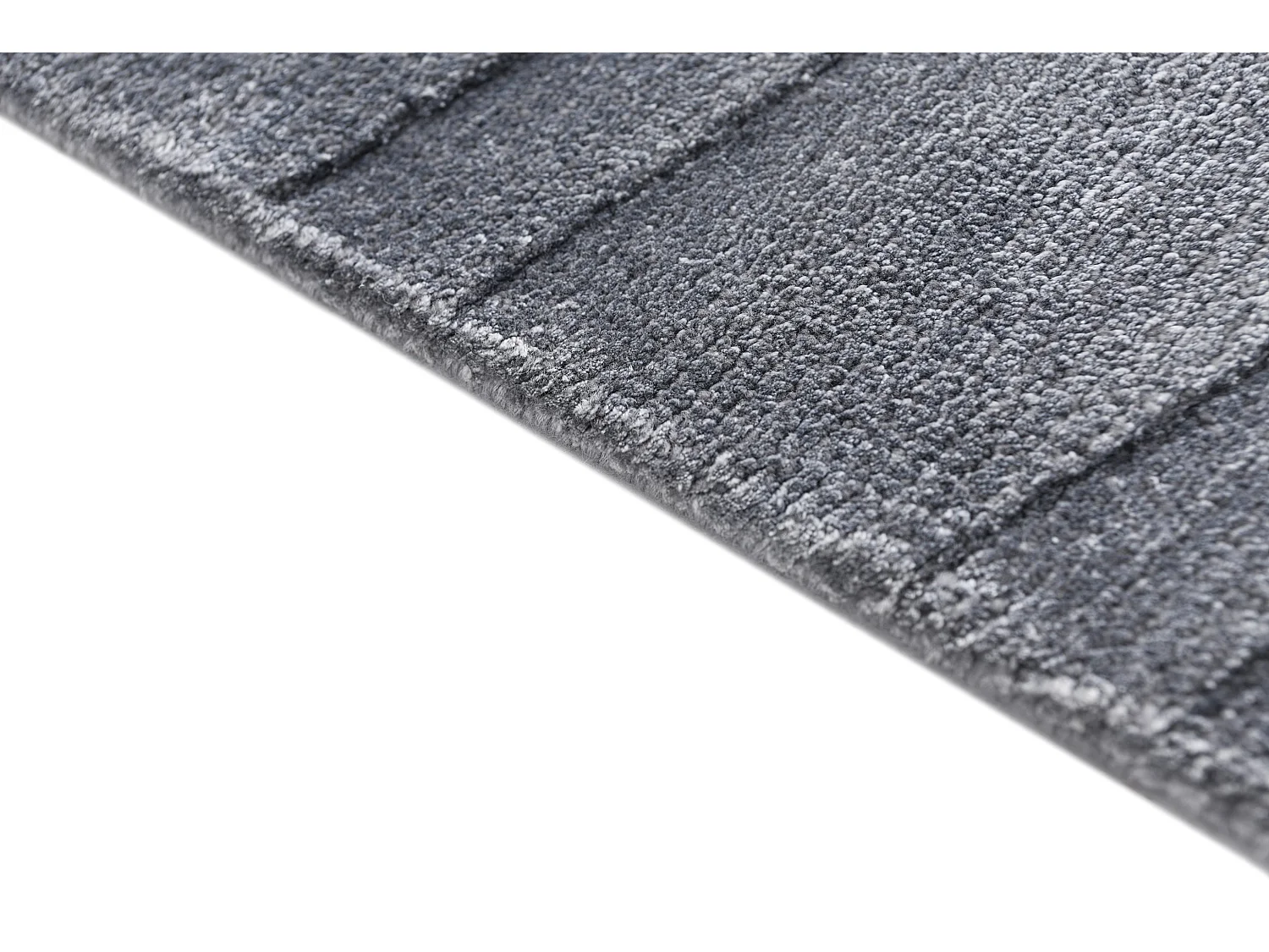 Läufer-Wollteppich 79x396 Grau Darya