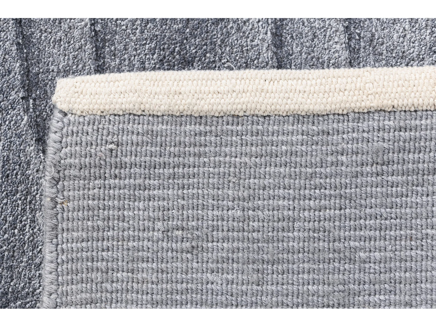 Läufer-Wollteppich 79x396 Grau Darya