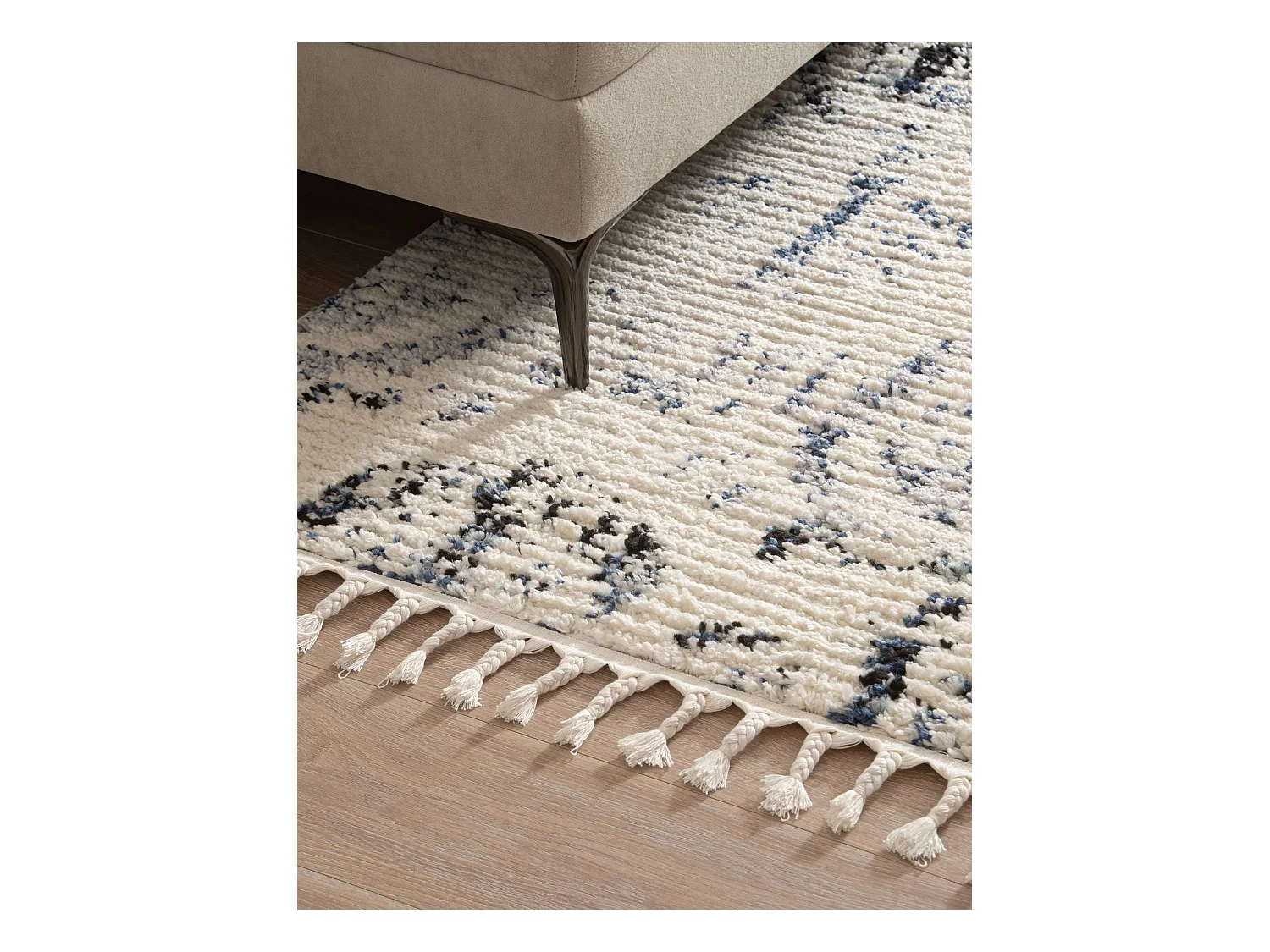 Hoogpolig tapijt 245x160 Beige Frauenfeld Moana