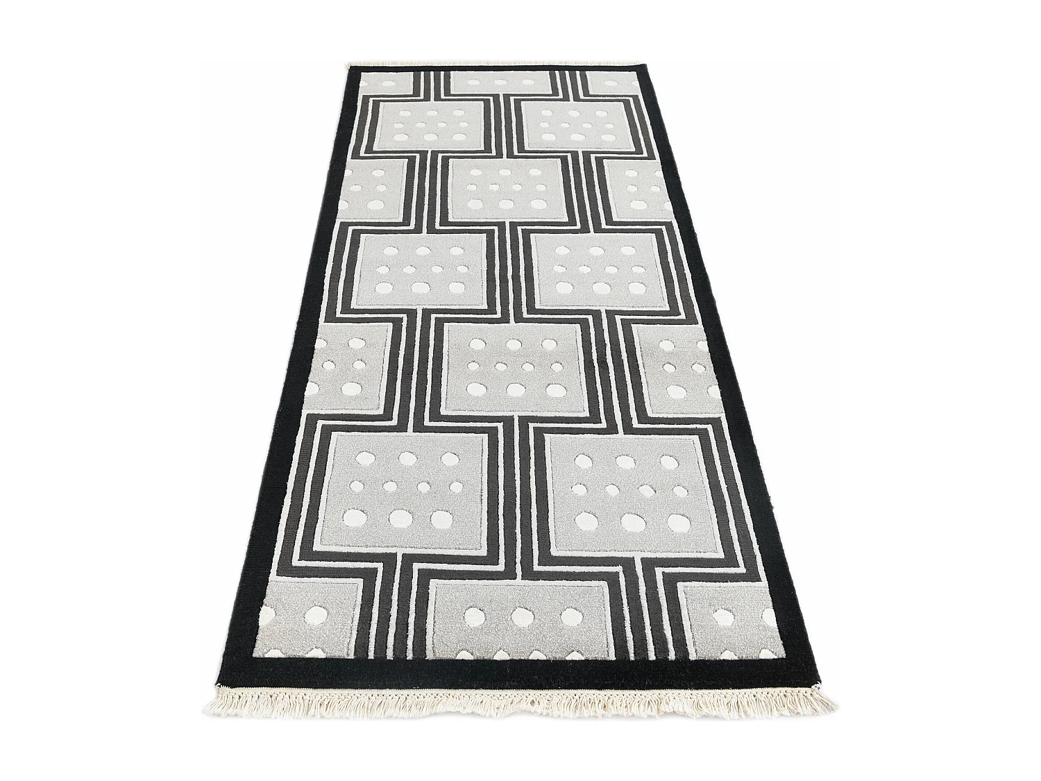 Loper-Woltapijt 206x81 Zwart Darya