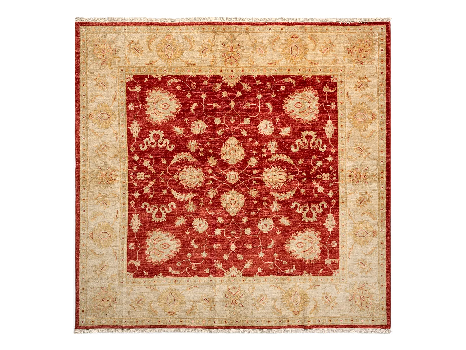Tapis de laine 199x203 rouge Kaizar