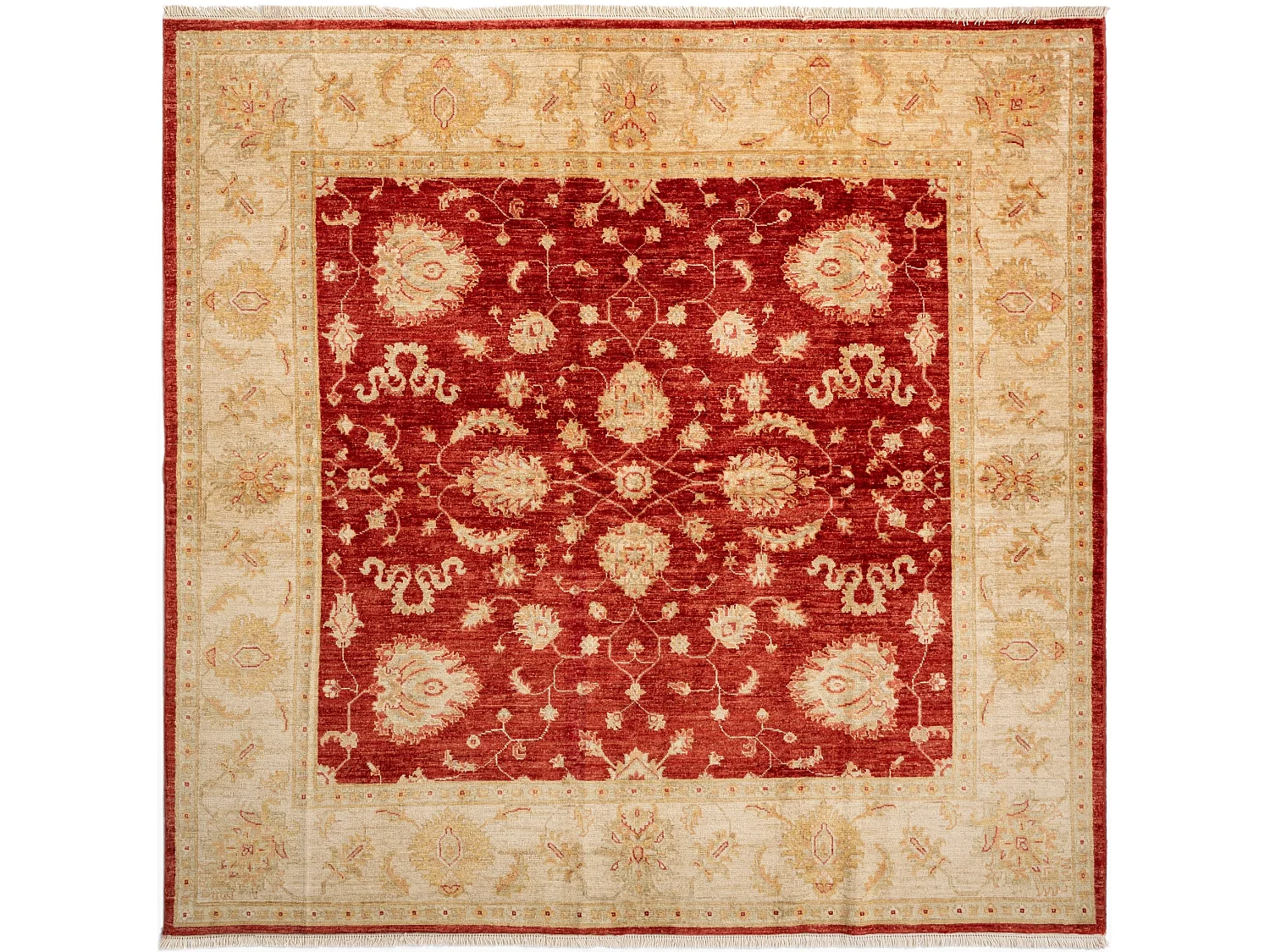 Tapis de laine 199x203 rouge Kaizar