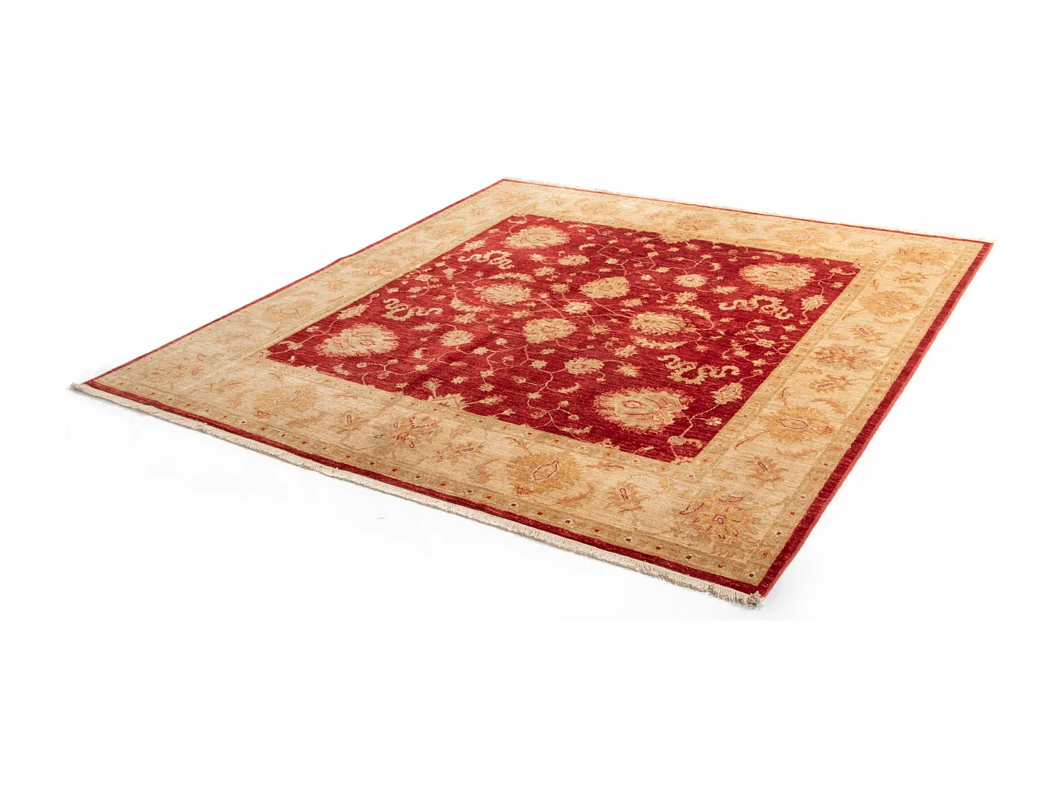 Tapis de laine 199x203 rouge Kaizar