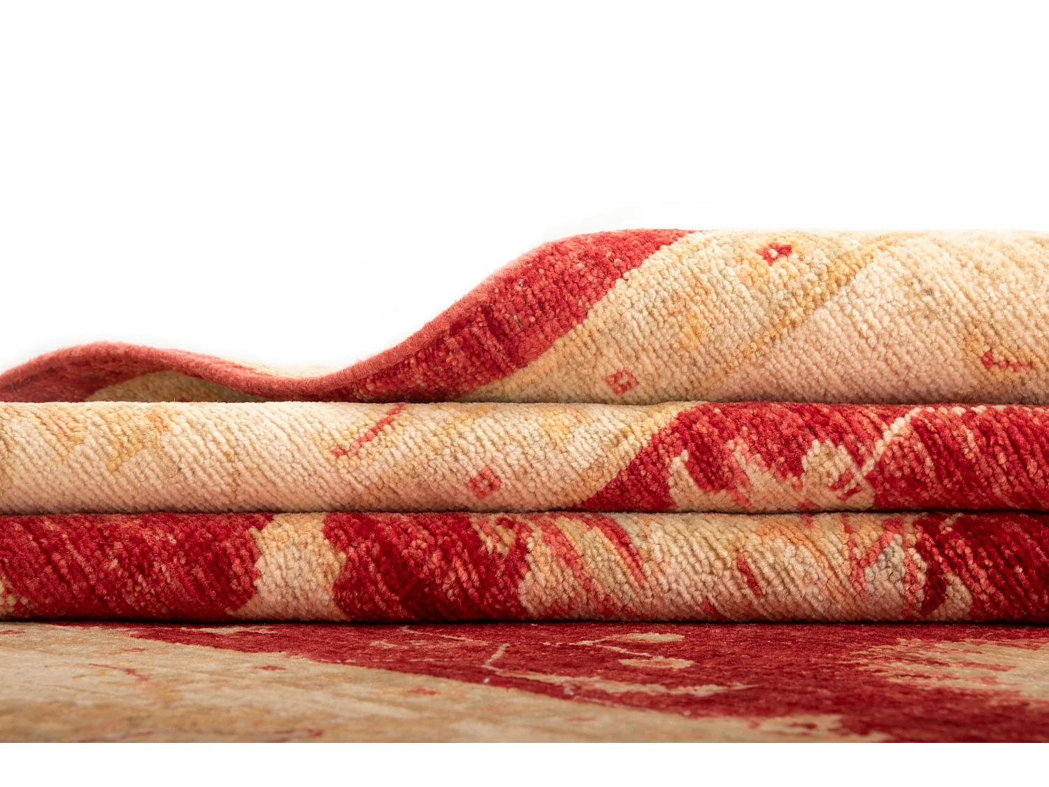 Tapis de laine 199x203 rouge Kaizar