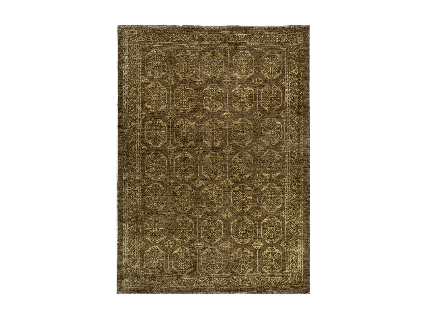 Tapis de laine 170x240 vert Juma