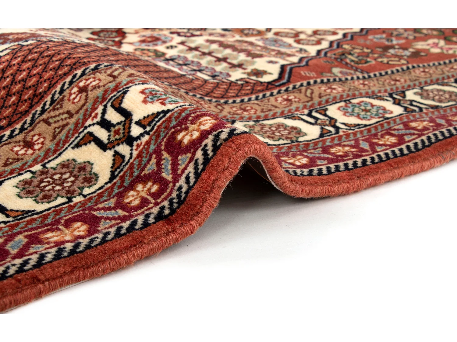 Wollteppich 105x150 Braun Kashkuli