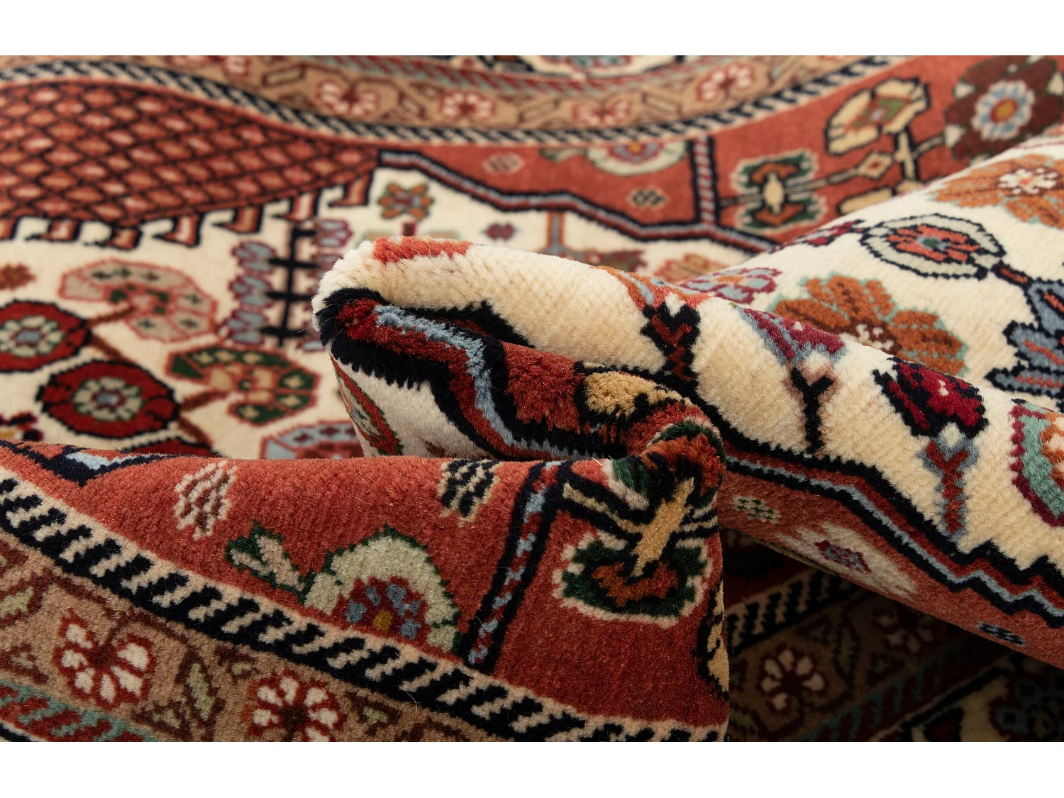 Wollteppich 105x150 Braun Kashkuli