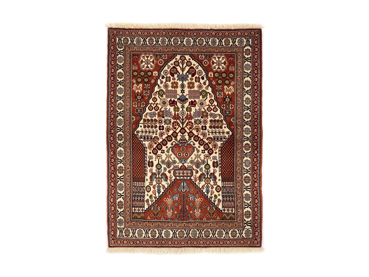 Tapis de laine 105x150 brun Kashkuli