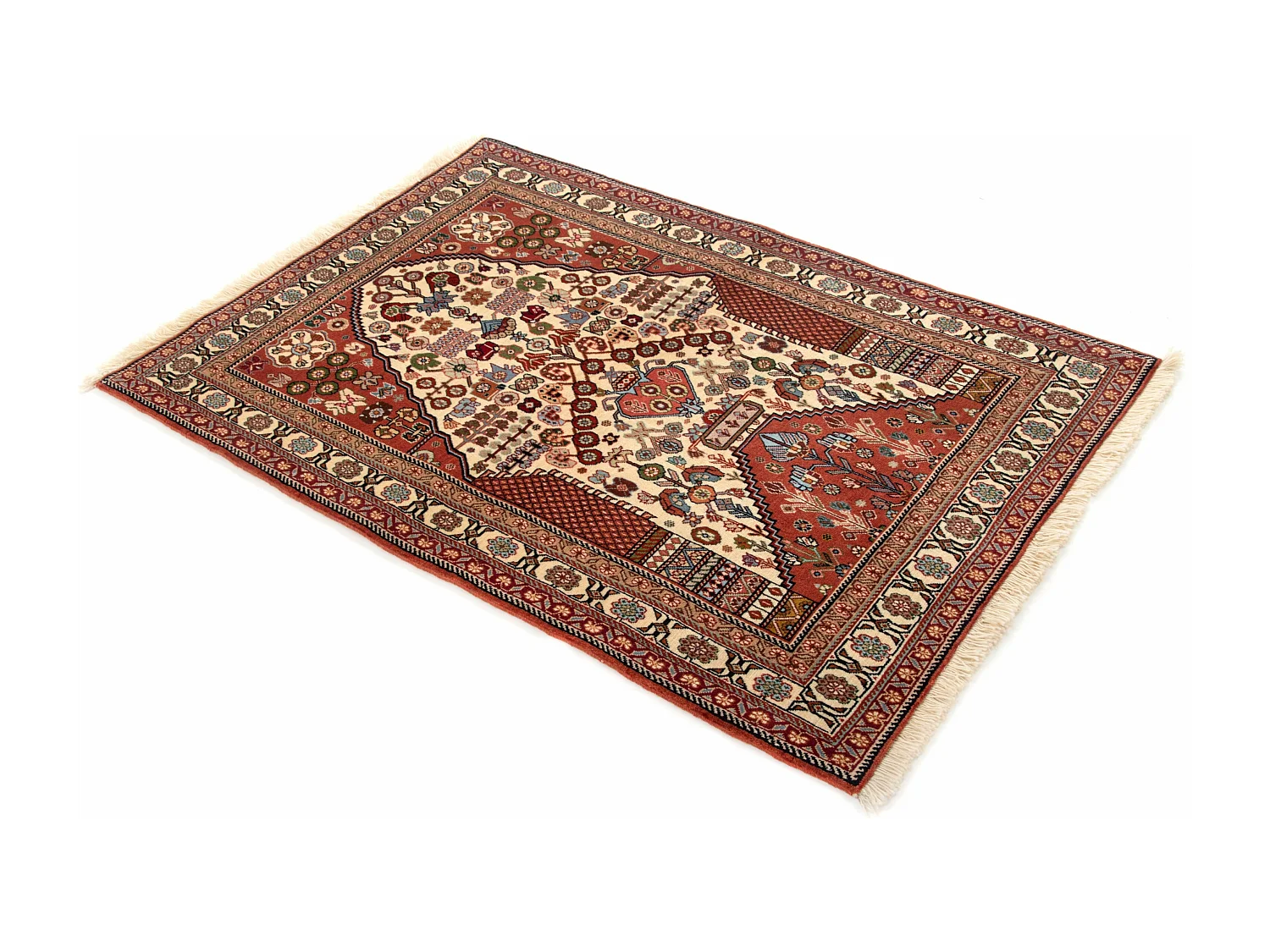Tapis de laine 105x150 brun Kashkuli