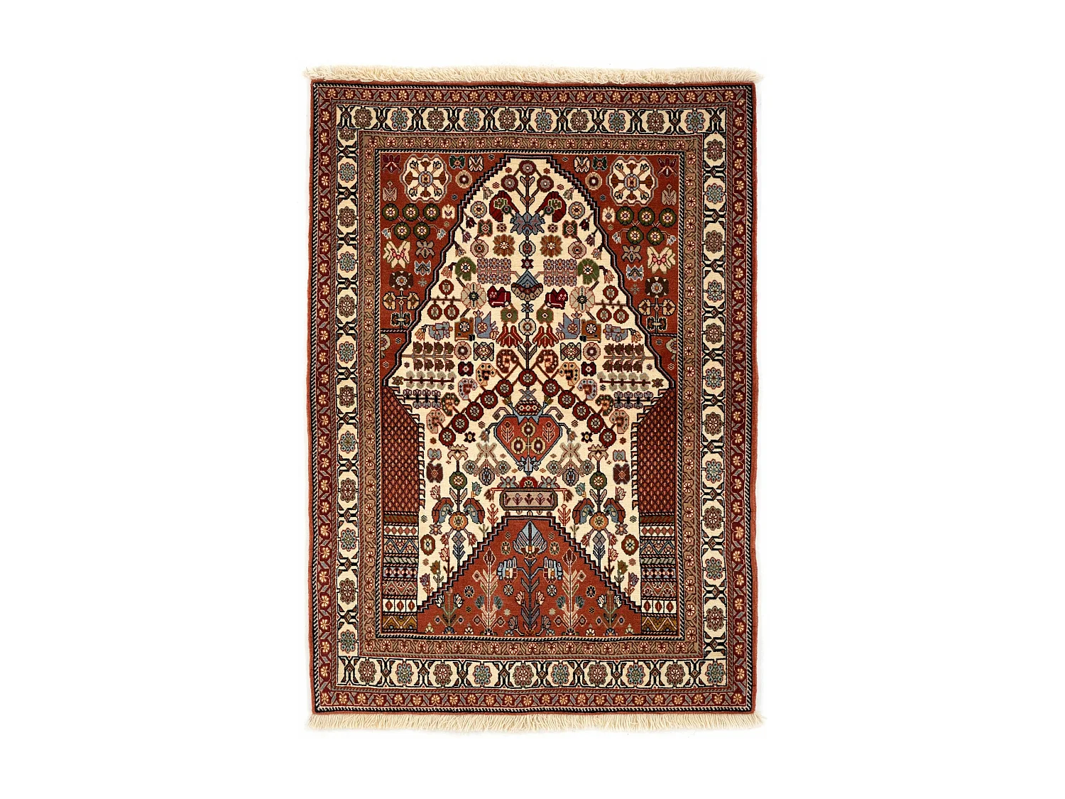 Tapis de laine 105x150 brun Kashkuli