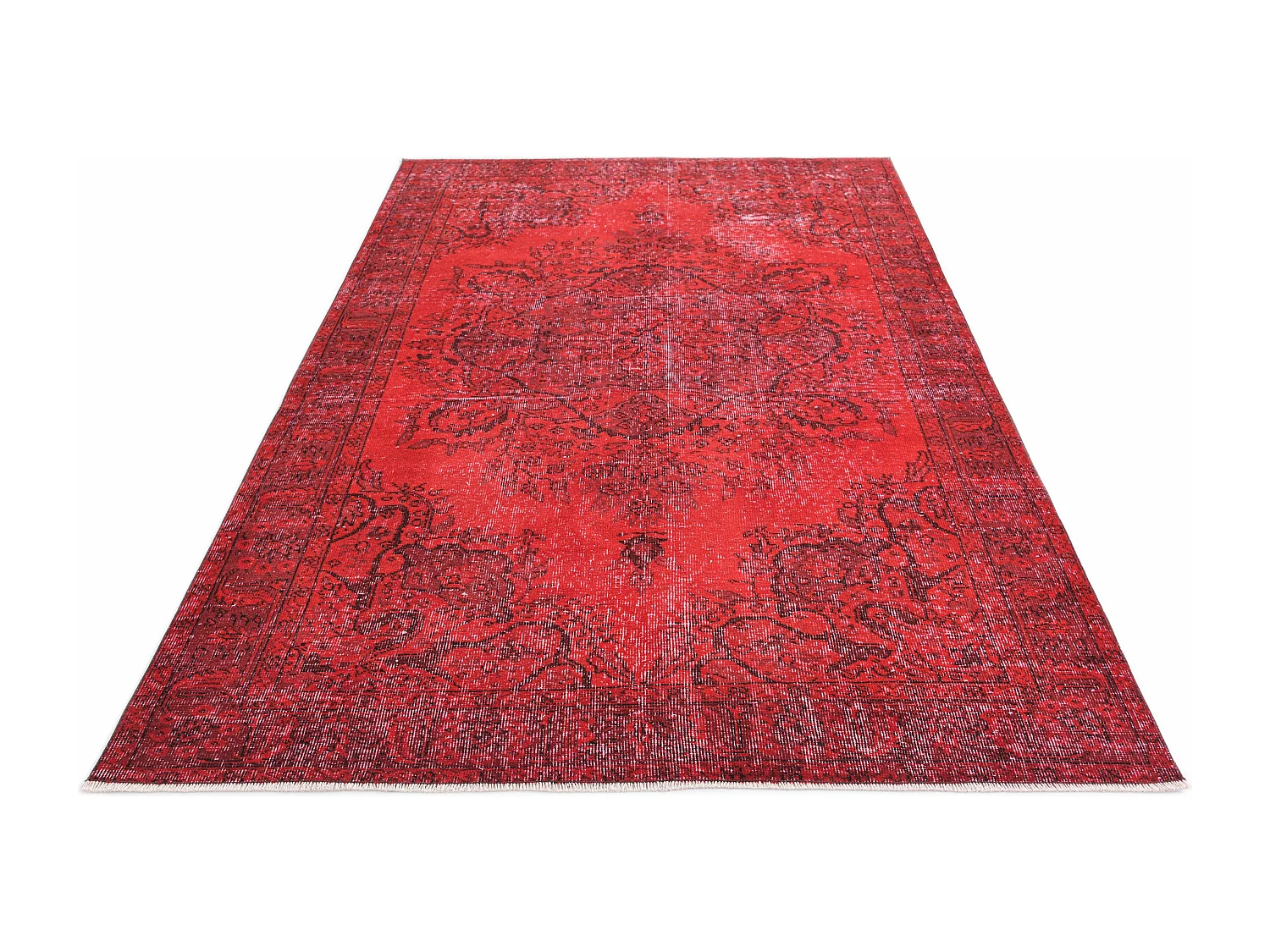 Tapis de laine 160x262 rouge Ultra Vintage