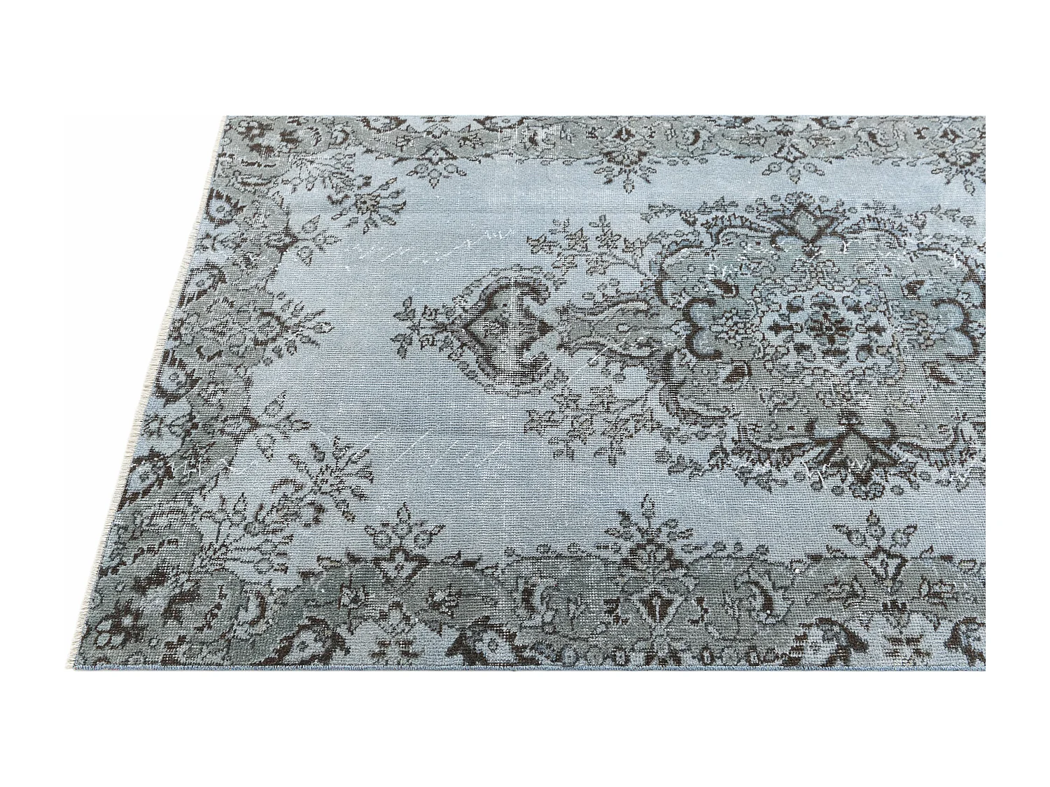 Tapis de laine 109x211 Bleu Ultra Vintage