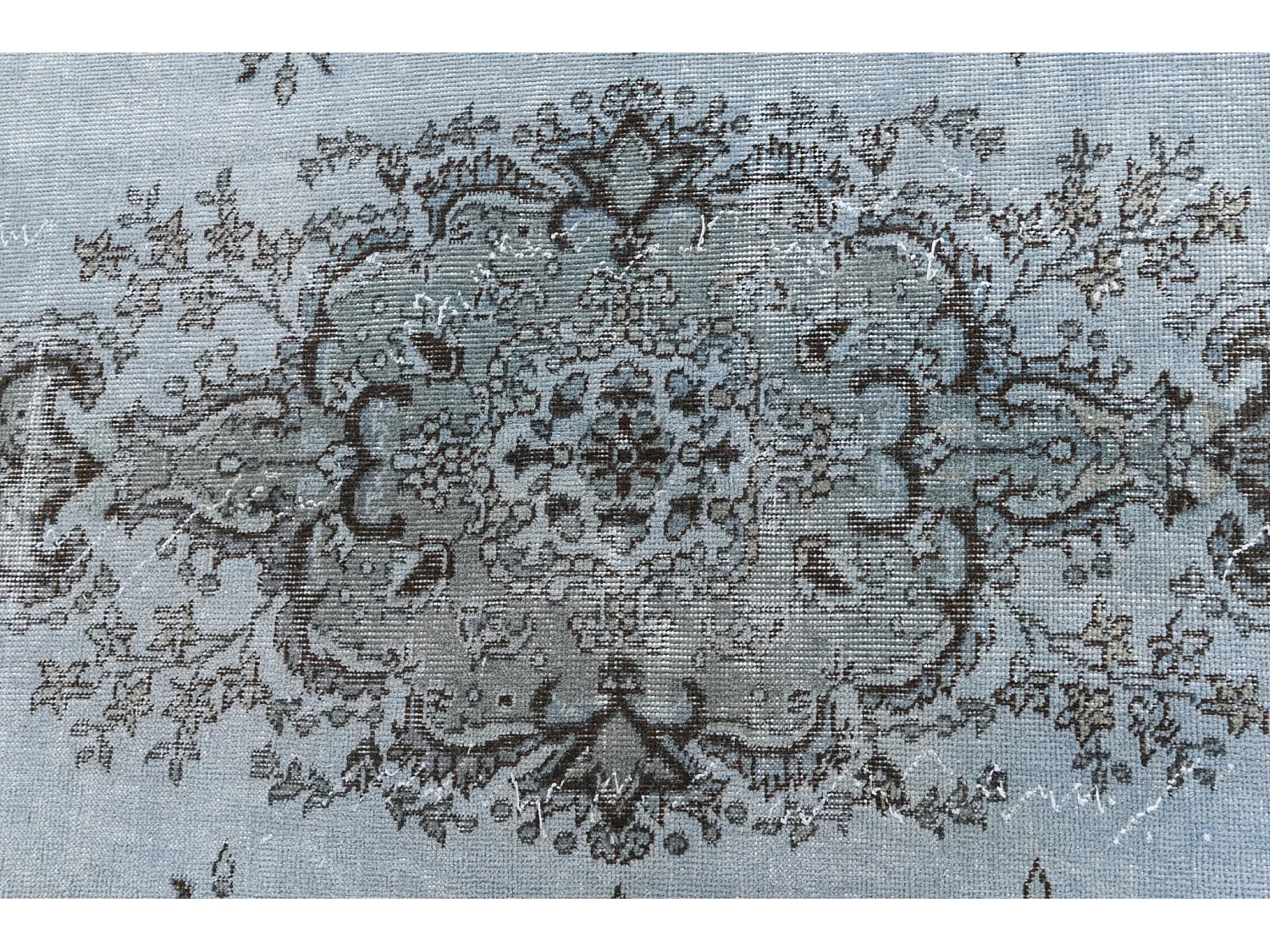 Tapis de laine 109x211 Bleu Ultra Vintage