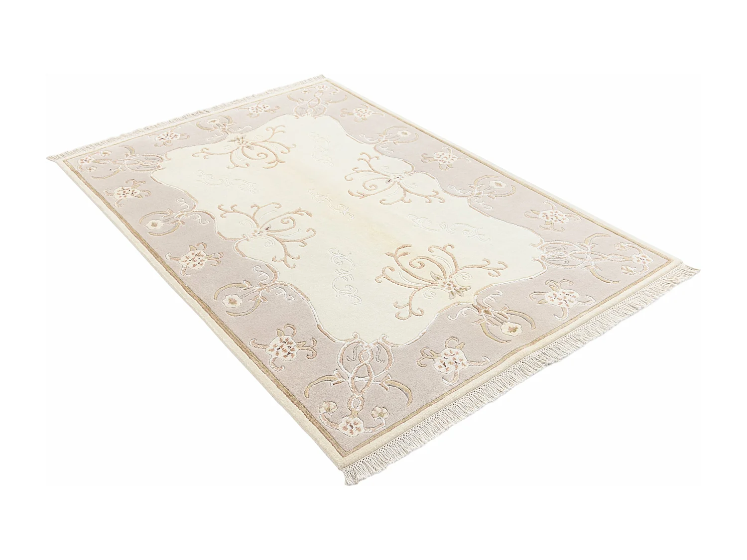 Tapis de laine 122x183 beige Darya