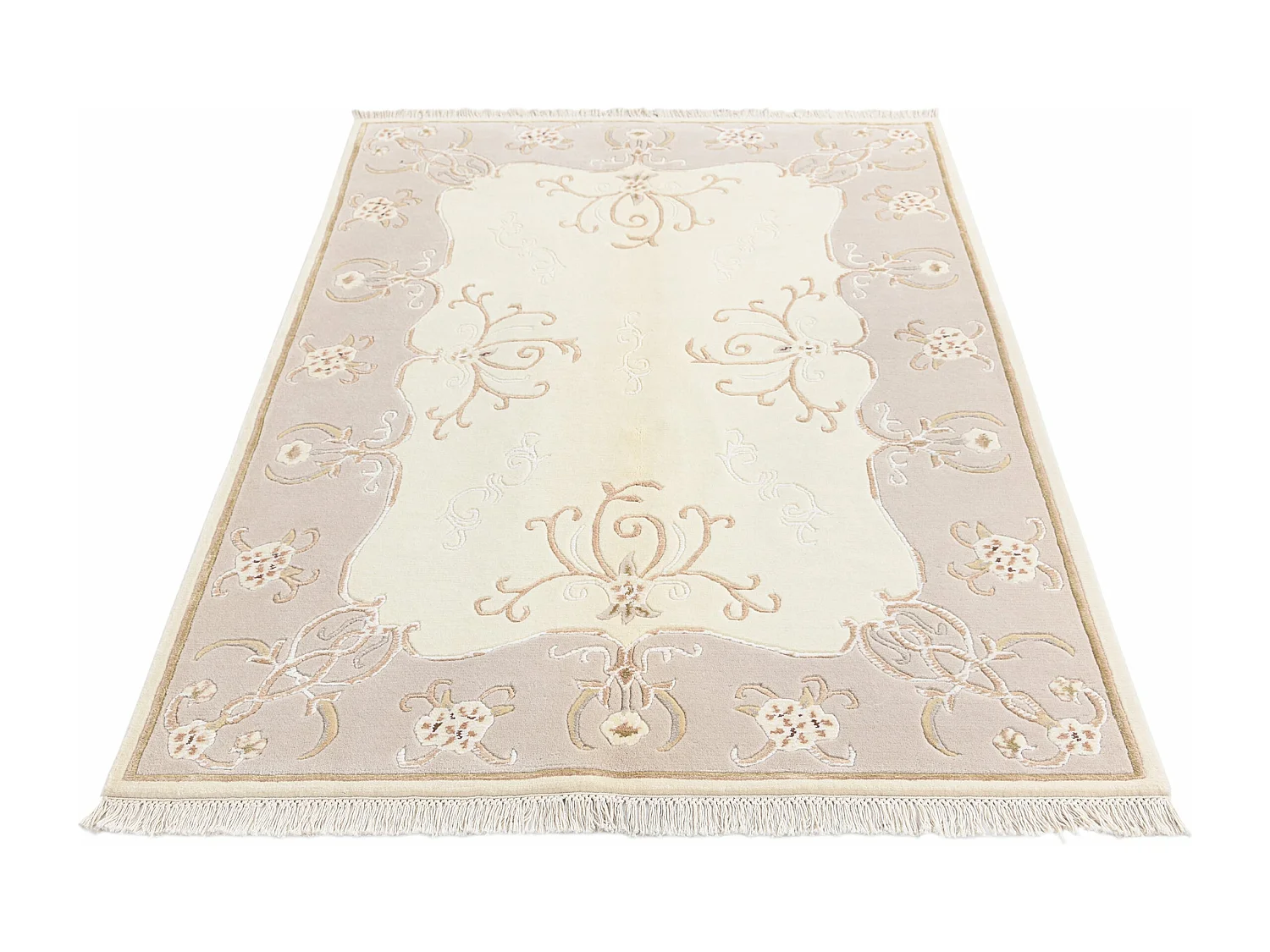 Tapis de laine 122x183 beige Darya