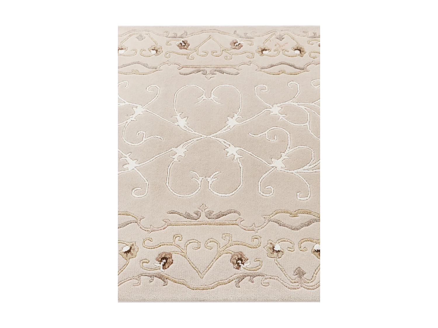 Tapis de couloir en laine 102x292 brun Darya