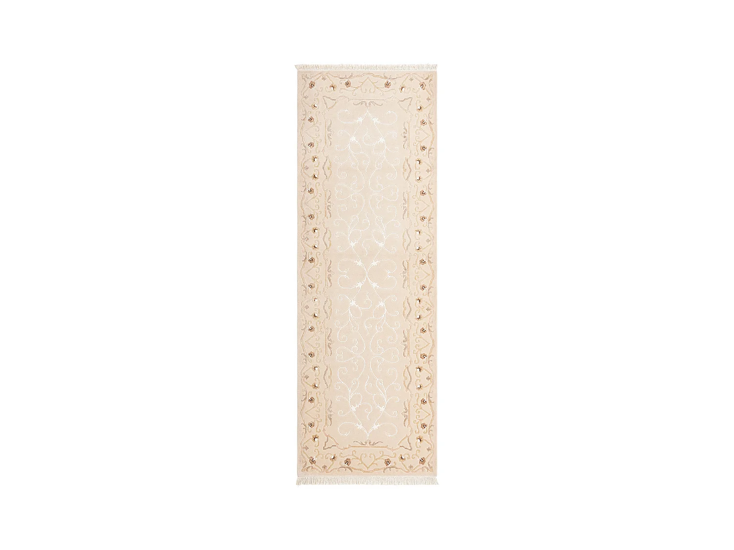 Tapis de couloir en laine 102x292 brun Darya