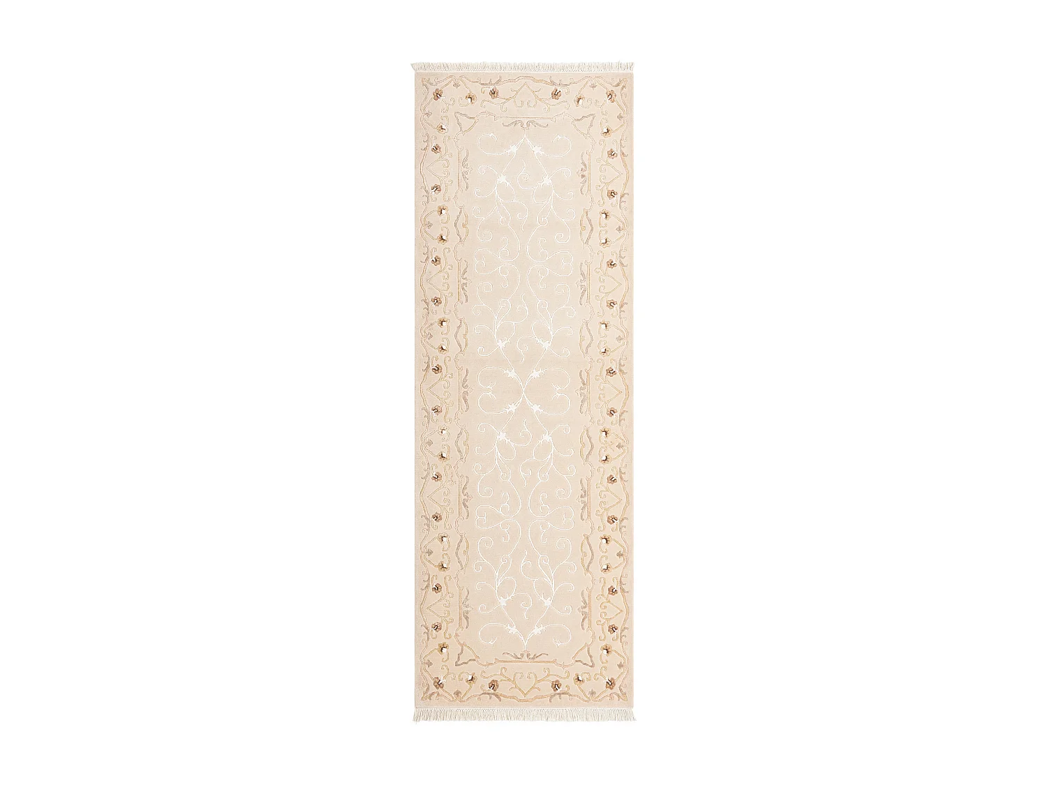 Tapis de couloir en laine 102x292 brun Darya