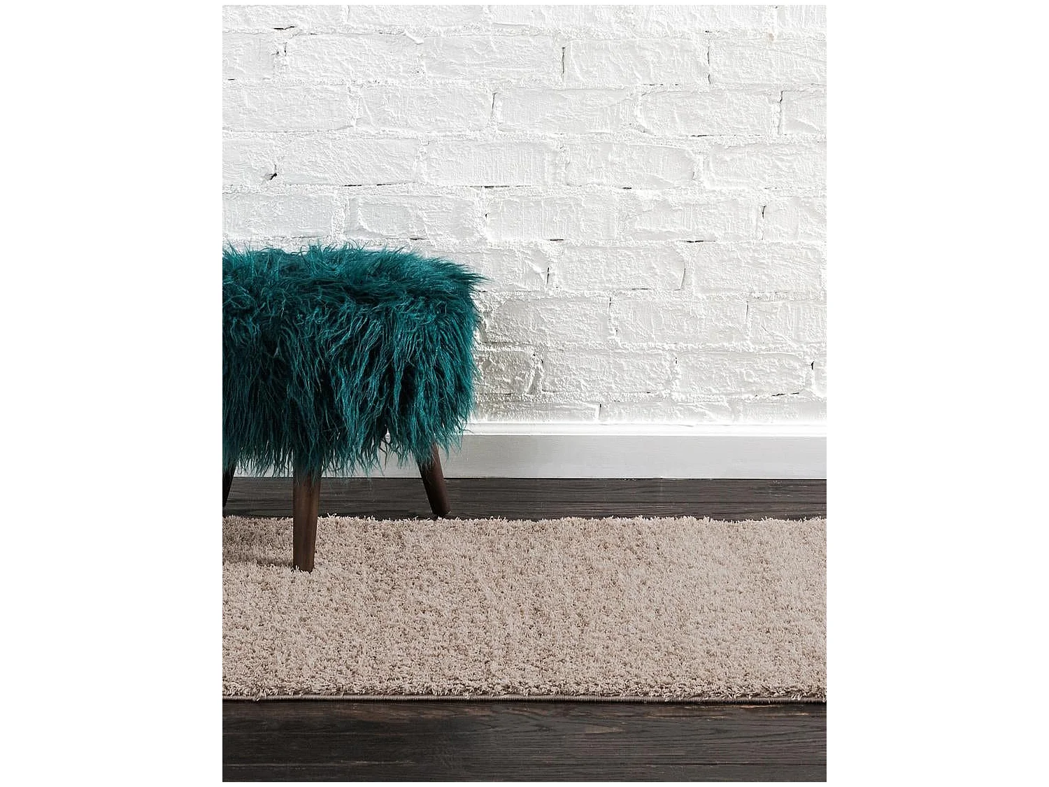 Tapis shaggy 62x185 beige Luzern