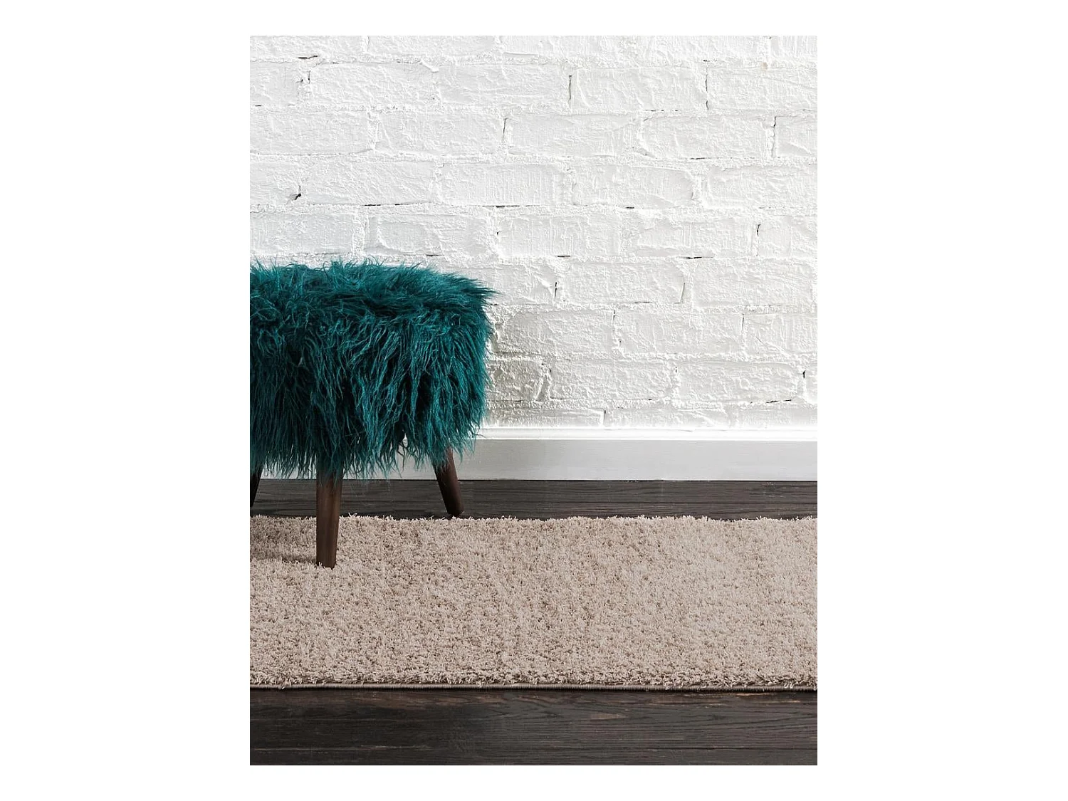 Hoogpolig tapijt 183x61 Beige Luzern