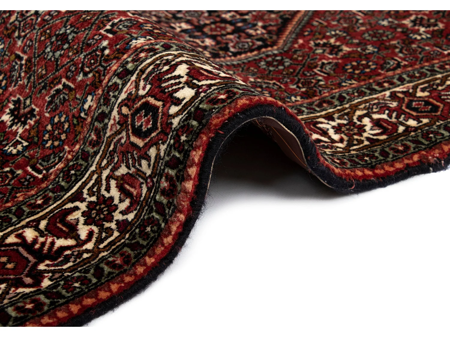 Tappeto per corridoio in lana 84x405 rosso Bidjar