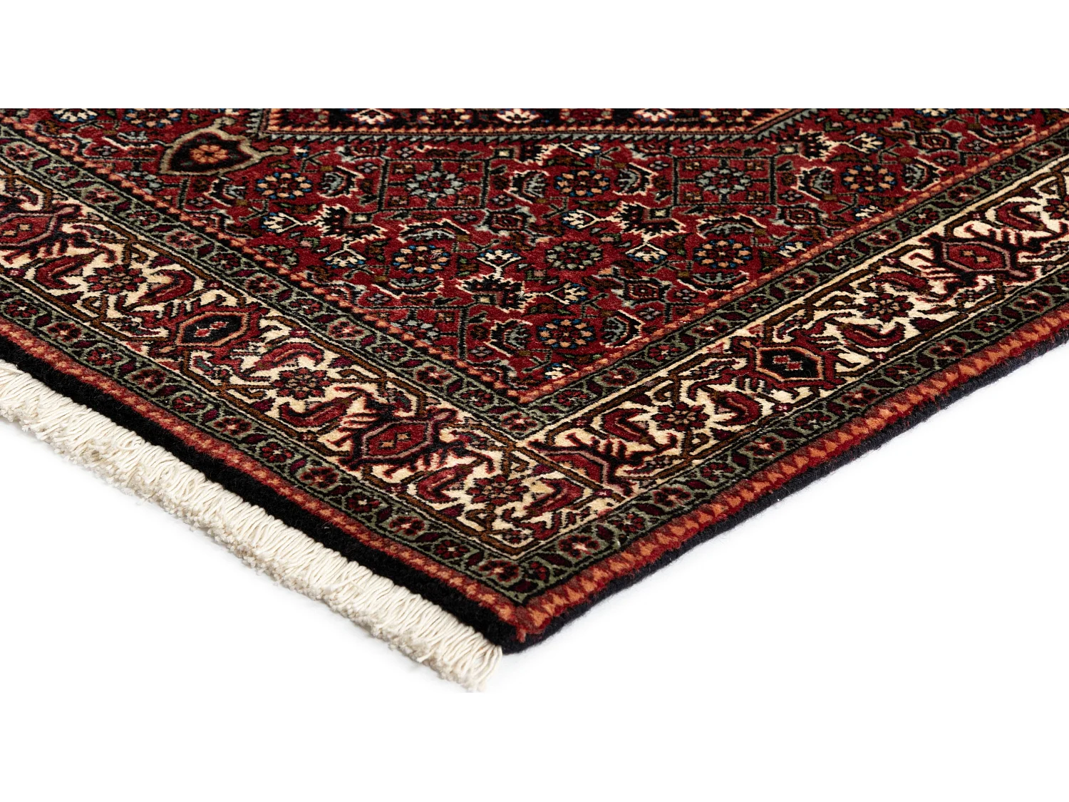 Tappeto per corridoio in lana 84x405 rosso Bidjar