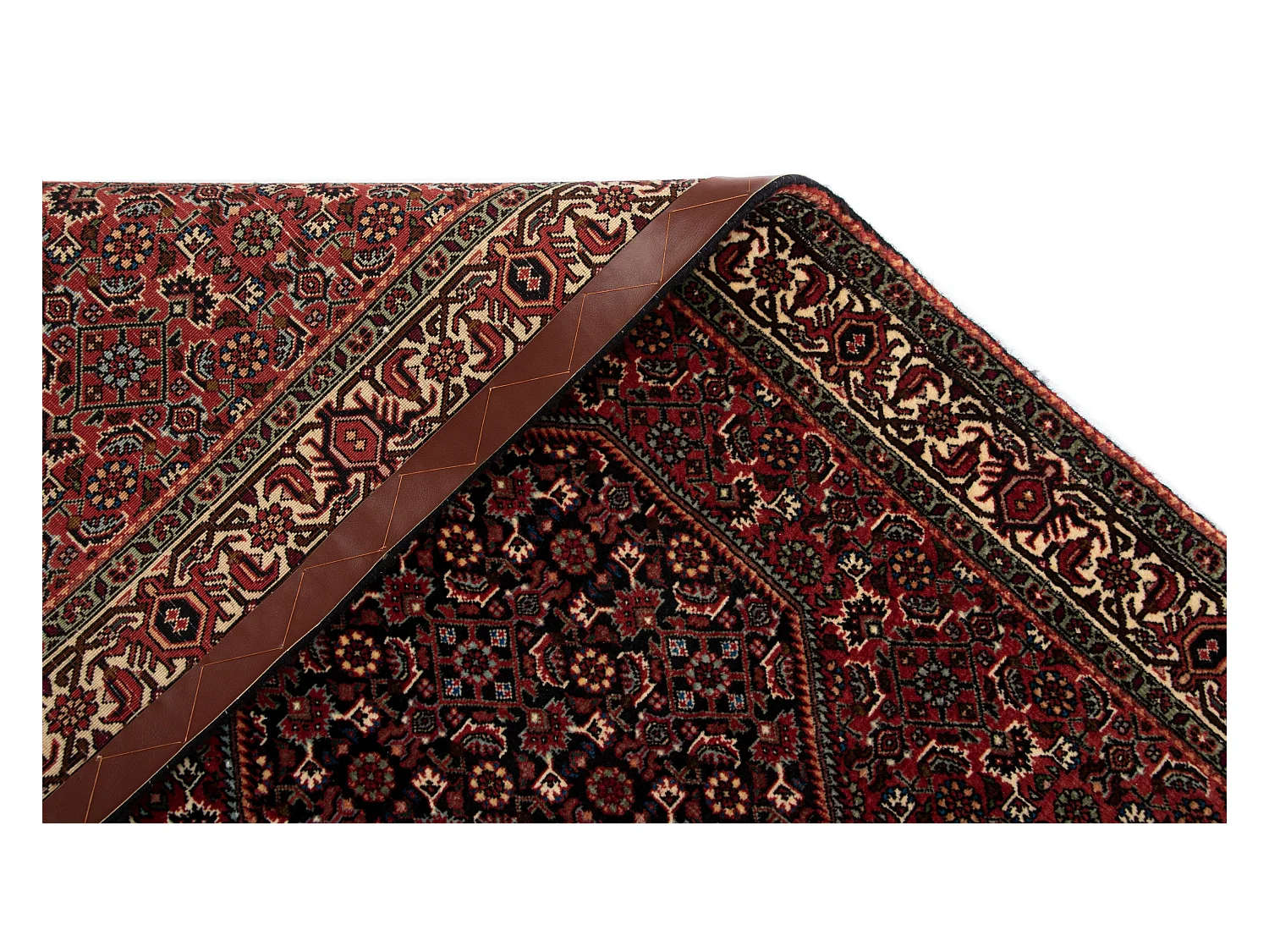 Tapis de couloir en laine 84x405 rouge Bidjar